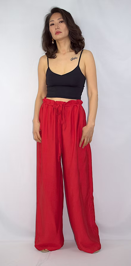 Pantalon Kimono Rouge piment