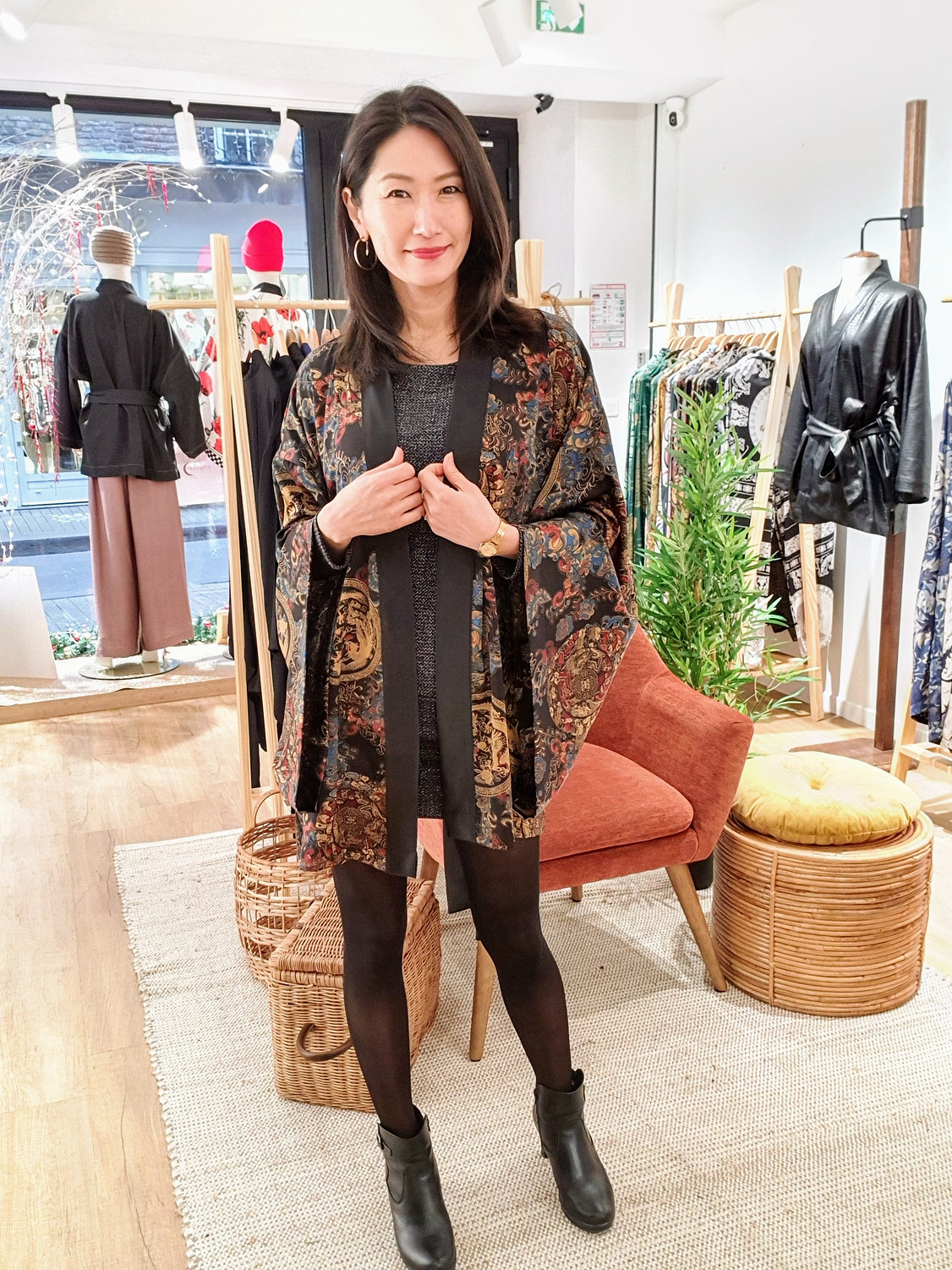 Veste Kimono Courte dragon et phoenix vietnamiens – Image 4
