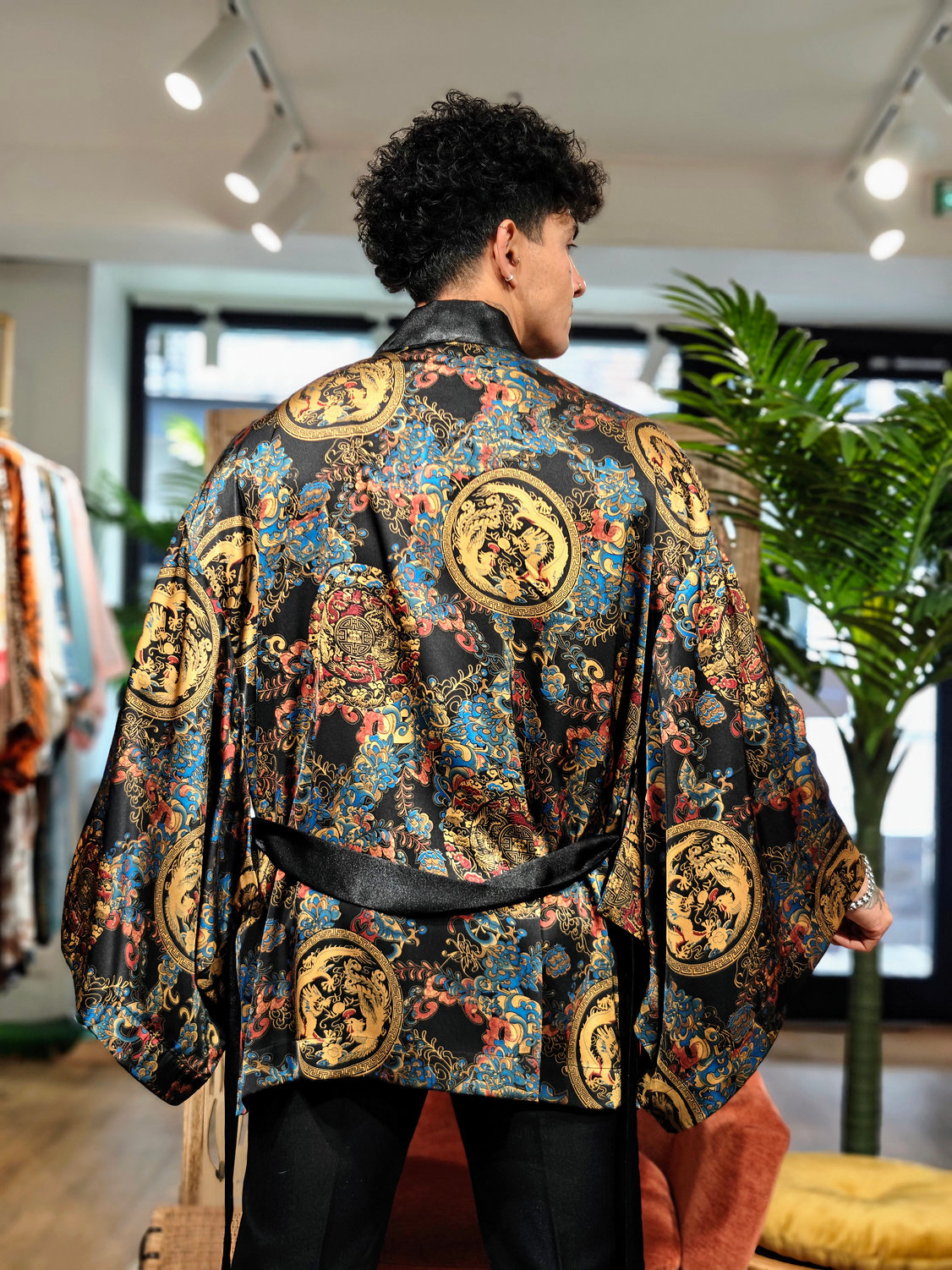 Veste Kimono Courte dragon et phoenix vietnamiens – Image 2
