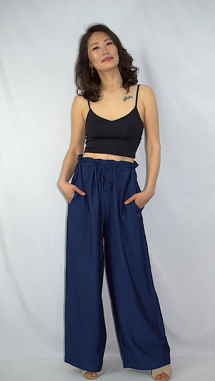 Pantalon Kimono bleu marine